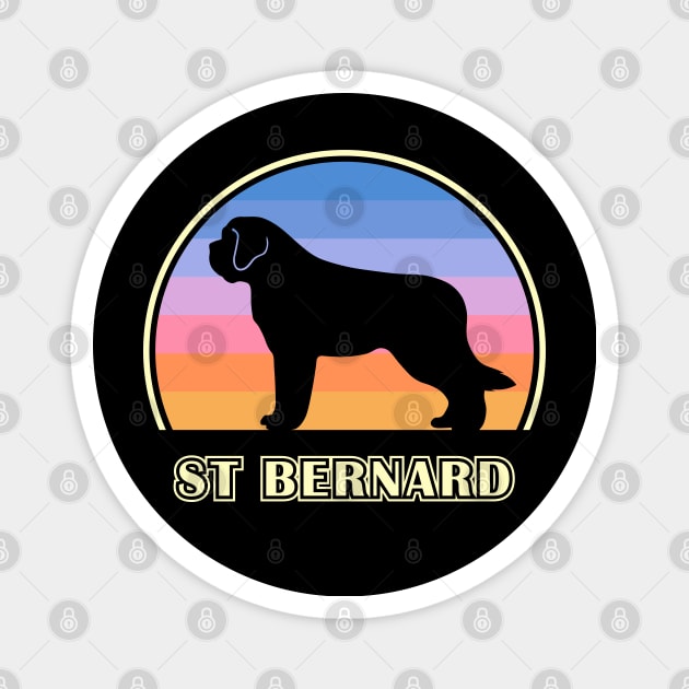 St Bernard Vintage Sunset Dog Magnet by millersye